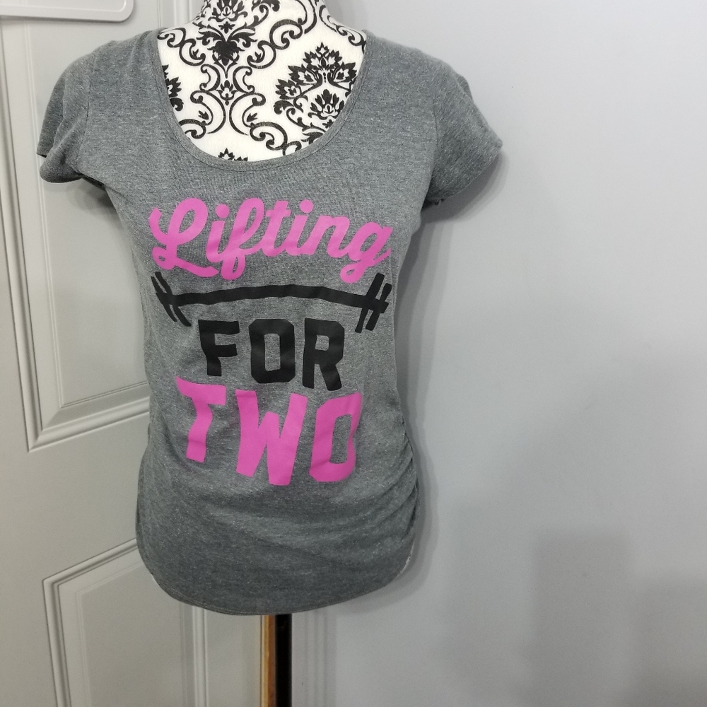 Lifting for two maternity size small shirt